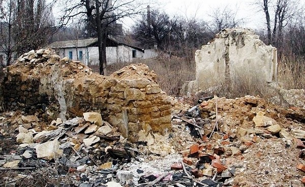 Разрушения в Донбассе